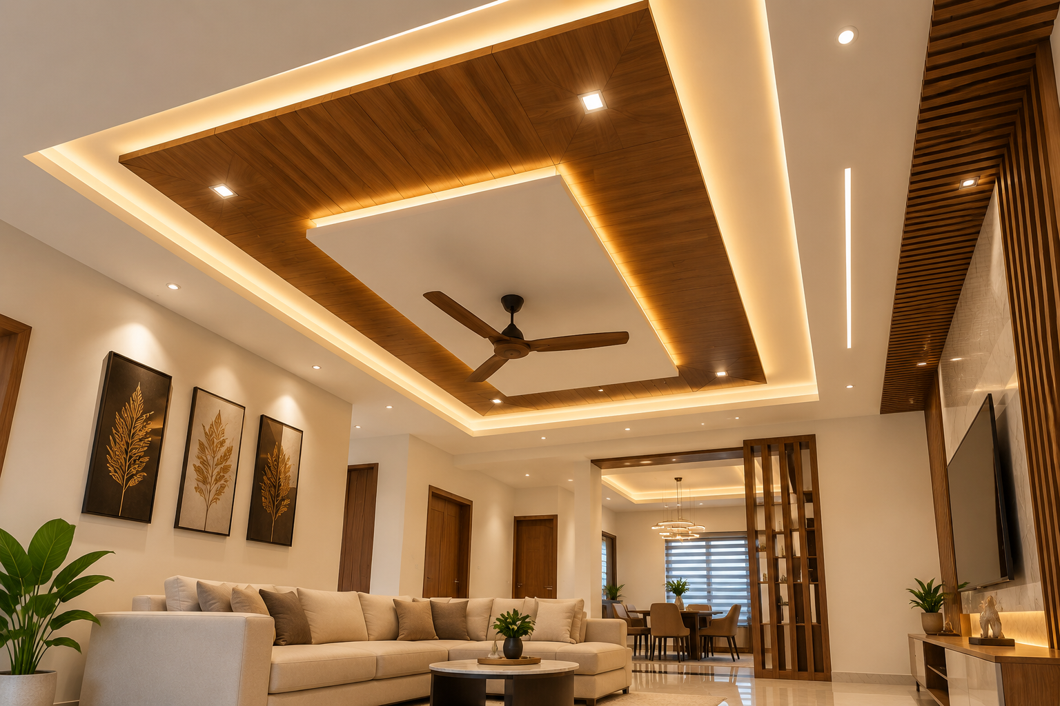 Foyer and panelled wall interior