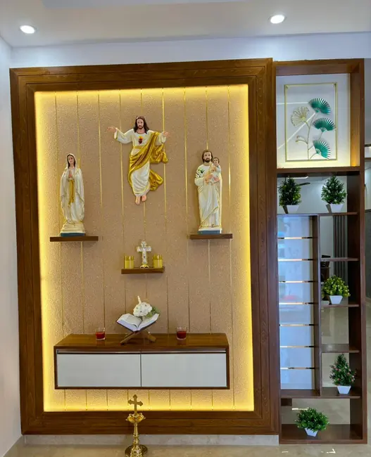 Prayer unit lighting and final styling by Realtech Interiors